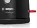 Bosch TWK3A013 Wasserkocher, 1.7L, CompactClass, Kabelaufbewahrung, Leicht ablesbare Wasserstandsanzeige, schwarz