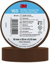 3M 165BR6E Temflex Isolierband 165, 19mmx25m, braun (7100184812)