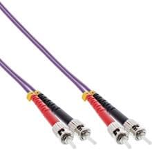 InLine® LWL Duplex Kabel, ST/ST, 50/125µm, OM4, 1m (81501P)