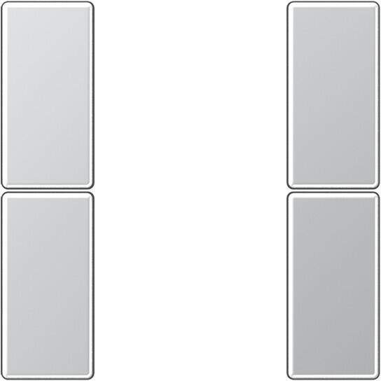 Tastensatz 1fach, komplett, aluminium, AS 500, A 500 & A plus, Jung A502TSAAL