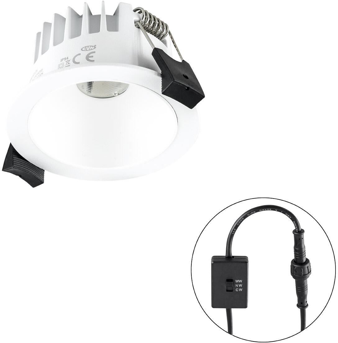 EVN REFLECTO LED Deckeneinbauleuchte, 6W, 3000/4000/5700K, 447-531lm, IP54, rund, weiß (C54N06010125)