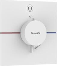 hansgrohe ShowerSelect Comfort E Thermostat Unterputz für 1 Funktion, Metall, 20,3 l/min, Mattweiß, (15571700)