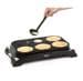 DOMO DO8709P Pancake Maker, 1000 W, 6 Pankcakes 11,5cm, schwarz