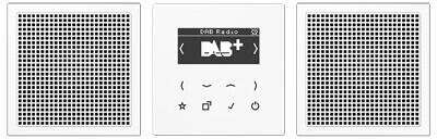 Jung DABLS2WW Smart Radio DAB+ Set Stereo, 2 Lautsprecher, alpinweiß