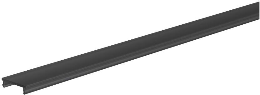 EVN Kunststoff-Abdeckung, Polycarbonat, Transmissionsgrad: ca. 25%, flach, 200cm, schwarz (KAMFB200)