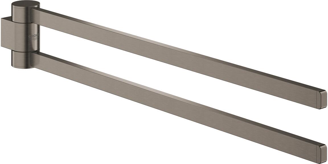 GROHE Selection Handtuchhalter, schwenkbar, 2-armig, hard graphite gebürstet (41063AL0)
