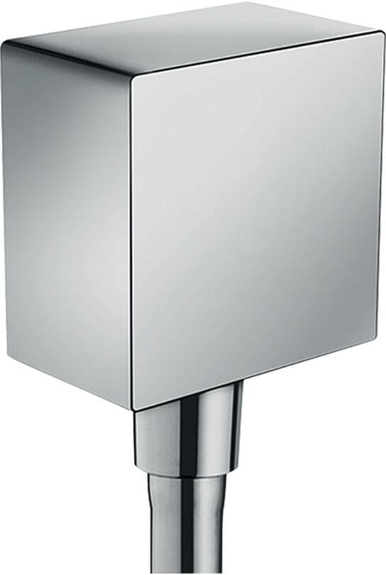 hansgrohe FixFit Wandanschluss eckig, Kunststoff, Rückflussverhinderer, Chrom, (25036000)