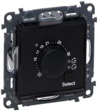 Legrand Valena Life elektronisches Raumthermostat mit Wechselkontakt Farbe: Schwarz (756333)
