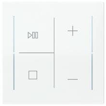 Busch-Jaeger LFMW/A.4.70.11-44G Taster für Keypad, art linear, 4-fach, Symbol Musiksteuerung, studioweiß glänzend (2CKA006199A0386)
