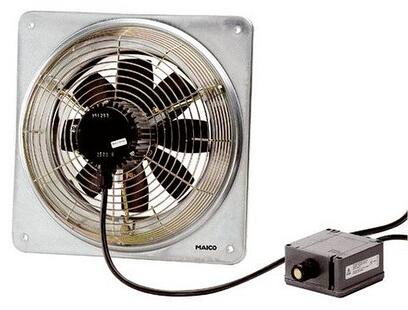 Maico EZQ 20/4 E Ex t Axial-Wandventilator, quadratische Wandplatte, DN200, 45W, 440m³/h, Medium Staub (0083.0217)