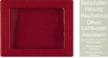 Berker 12970000 Zentralstück mit Glasscheibe, Wippe und Klebe-Schriftfolien, Arsys, rot glänzend