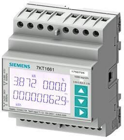 Siemens 7KT1662 SENTRON, Messgerät, PAC1600, LCD, L-L: 400V, L-N: 230V, 5A, Hutschienengerät, 3-phasig