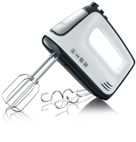Severin HM 3830 Handmixer, 400W, 5 Geschwindigkeitsstufen, Turbo-Stufe, weiß-schwarz/Edelstahl