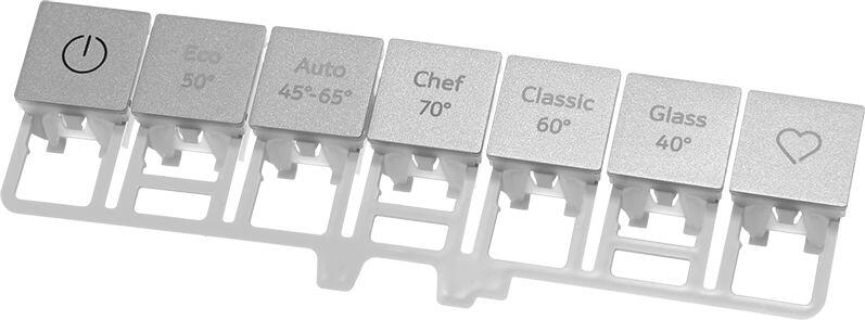 Bosch Siemens 10016520 Taste, Programmtasten, edelstahlfarbig, kürzbar