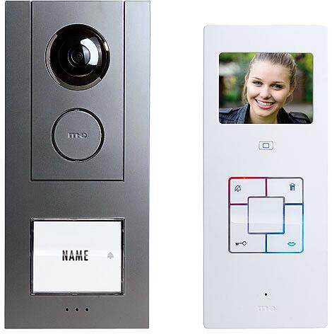 M-E VD-ALU-6310-A Video-Türsprechanlage Set ALU 3,5" für 1-Familienhaus, anthrazit (41181)