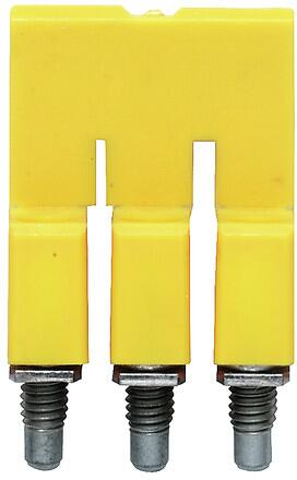 Weidmüller WQV 2.5/3 1053760000 W-Reihe, Querverbinder für Klemmen, Polzahl: 3, gelb (1053760000)