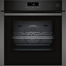 Neff B6AVJ7AG3 N50 A+ Einbaubackofen, 59,4 cm breit, 71 L, Pyrolyse, 8 Heizarten, TouchControl, Grillfunktion, Kindersicherung, Hide Tür, Air Fry, Graphite-Grey