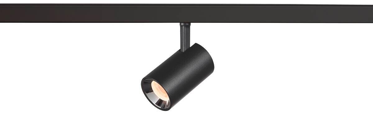 SLV 48V TRACK NUMINOS XS DALI, Spot, schwarz / chrom, 8.7W, 670lm, 2700K, CRI90, 20° (1006653)