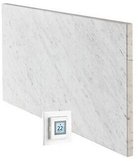 DIMPLEX MH 4 NO Set Infrarot-Natursteinheizung, 350W, Horizontale oder vertikale Wandmontage, weiße polierte Steinoptik ( 380340 )