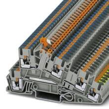Phoenix Contact PTI2,5-PE/L/NTB Dreistock-Installationsklemmen mit Messertrennzone, grau (3213955)