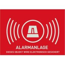 ABUS AU1322 Warnaufkleber Alarm (ohne ABUS-Logo) 148 x 105 mm