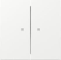 Gira 363170 Wippe mit Kontrollfenster, 2fach, Flächenschalter, Reinweiß glänzend, IP20