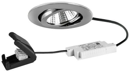 Brumberg BB03 LED-Einbaustrahler Phasenabschnitt dimmbar, 6W, 3000K, rund, schwenkbar, chrom (39463023)