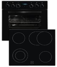 Exquisit EHE285-HBZ-020-Set EEK: A Herdset mit Glaskeramikkochfeld, 59,5 cm breit, 75 L, Edelstahl