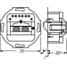 Busch-Jaeger 0215 UAE-Anschlussdose mit Schrägauslass, 2 Steckbuchsen, 8/8-polig (2CKA000230A0243)