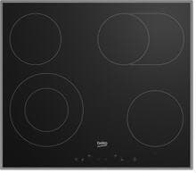 Beko EB9741XHL Glaskeramikkochfeld, 58 cm breit, Slim Touch Steuerung, Kindersicherung, Restwärmeanzeige, Edelstahlrahmen