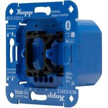 Kopp 863103012 Taster, 1-Kanal, 3-Draht, Blue-control Hybrid-Smart-Switch, blau, 5 Stück
