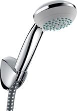 hansgrohe Crometta 85 Duschkopfhalterungset Vario mit Duschschlauch 160 cm, Kunststoff, 17 l/min, 85 mm, Chrom (27559000)