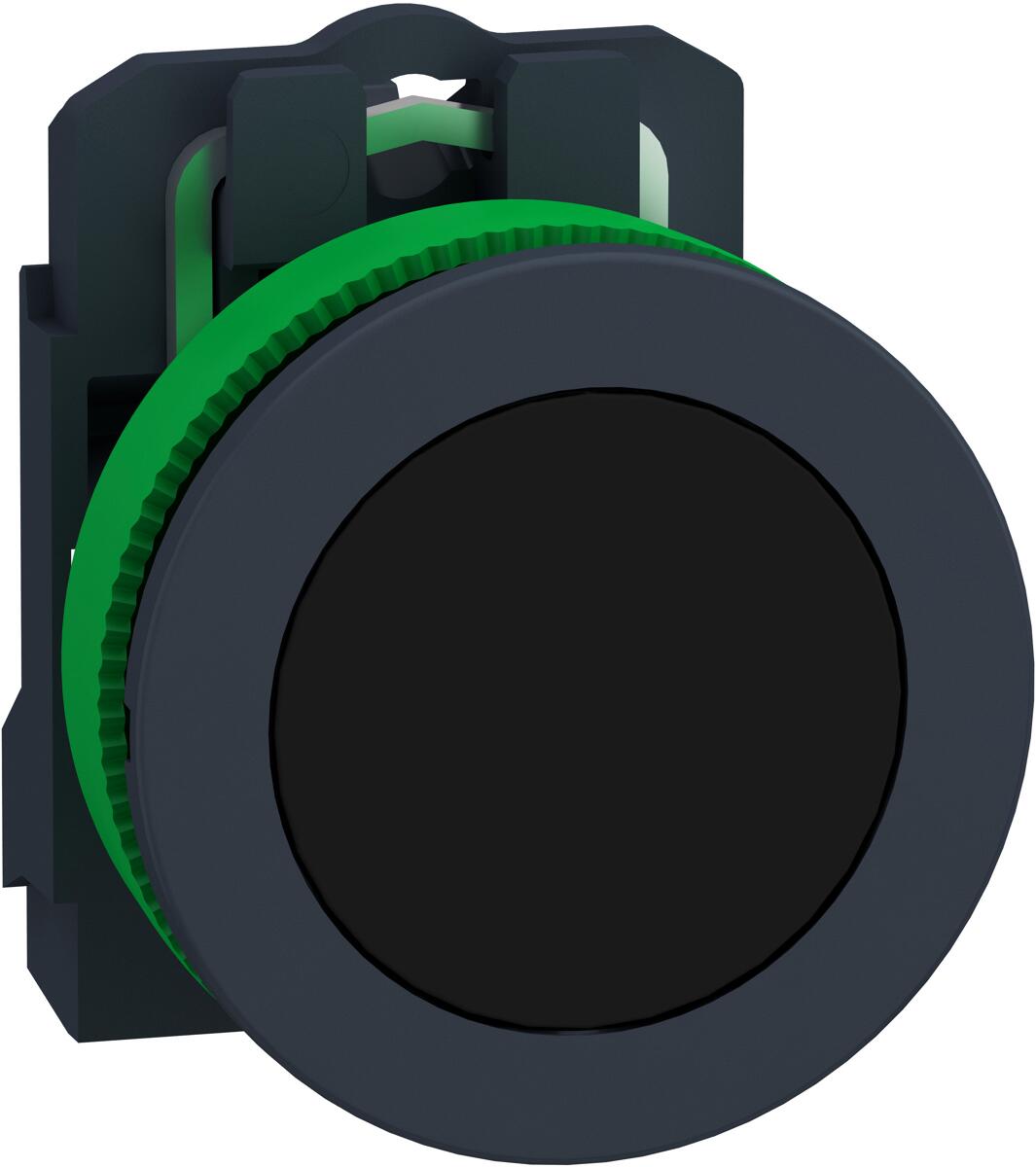 Schneider Electric XB5FA21 Harmony XB5F, Drucktaster, Kunststoff, 30mm, unbeschriftet, tastend, 1S, schwarz