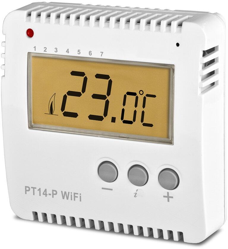 Elektrobock PT14-P-WiFi Raumthermostat, WiFI, Aufputz, Weiß