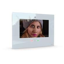 M-E VDV 907 Vistadoor Video 7 Zoll Monitor iP, Bildspeicher, Freisprechen, Sensortouch & mp3, Weiß