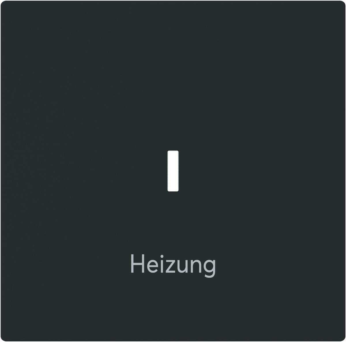 Busch-Jaeger 1789 H-45M Wippe für Schalter/Taster, Busch-art linear , einteilig, Symbol Heizung, rote Kalotte, schwarz matt (2CKA001751A3360)