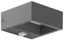 Brumberg LIGEA LED-Solarwandanbauleuchte, 1,4W, 150lm, 3.000K, IP54, schaltbar, graphit struktur (65281103)