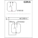 Gira 015600 Einsatz Wipptaster, 10 AX, 250 V~, Wechsler, 1-polig