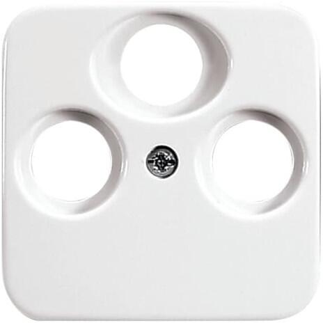 Busch-Jaeger 1743-03-214 Zentralscheibe als Abdeckung für handelsübliche Antennensteckdosen, Reflex SI, alpinweiß (2CKA001724A1754)