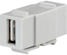 Rutenbeck (17010651) KMK-USB rw USB-A Keystone-Modul, 2x USB-A, USB 2.0, reinweiß