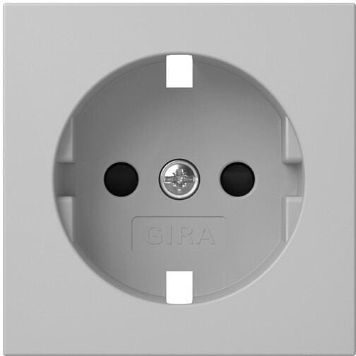 Gira 4921015 Abdeckung für SCHUKO-Steckdose 16 A 250 V~ mit Shutter System 55 Grau matt