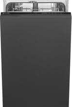Smeg ST4512EIN Vollintegrierter Geschirrspüler, 45 cm breit, 9 Maßgedecke, AquaStop, Automatische Türöffnung