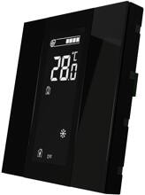 Interra iSwitch+ Raumsteuergerät, KNX, Wandmontage, 2 Tasten, LCD-Display, AQI, Kunststoff, schwarz (ITR340-3201)