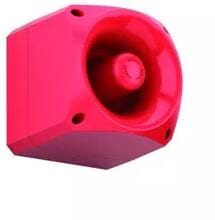 Sirena NX105110230A Schallgeber Nexus 105, 110-230VDC, Mehrtonsirene, 113dB, IP66, Sockel rot (PNS-0009)