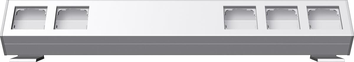 Profil 55 5fach mit Befestigungswinkel 5fach 600 mm, Profil 55 Installation Aufputz, Reinweiß (lackiert), Gira 119527