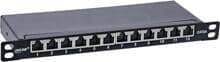 InLine 10" Patchfeld Cat.6A 0,5HE 12-fach, mit Staubschutz