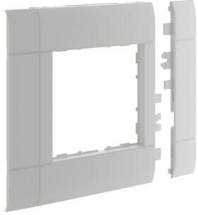 Hager GR1000KA7035 Rahmenblende modular BR, 100 mm Oberteil, halogenfrei, lichtgrau