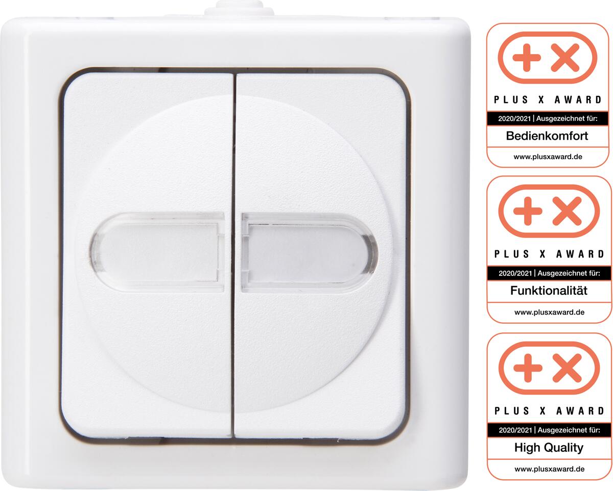 Kopp Serienschalter, Blue Electric, Arktisweiß (560502004)