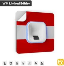 eKey xLine Fingerprintset für Unterputzmontage, Kunststoffrahmen in Weiß inkl. rückstandsfreien WM-Klebefolien (503703)