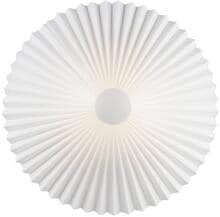 Nordlux Trio Wandleuchte, E27, IP20, Lampenschirm plissiert, ∅ 450mm, Kunststoff, weiß (3001601)